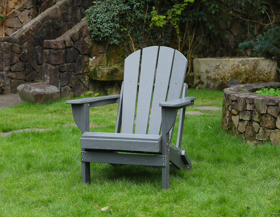 Fırtına Grisi HDPE Adirondack Kurbağa Sandalye - Tüm Hava Koşullarına Uygun