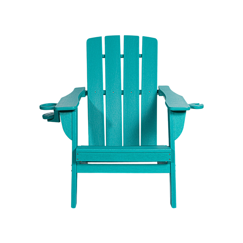 Lake Blue Küçük HDPE Adirondack Sandalye, Paslanmaz Çelik Donanımlı