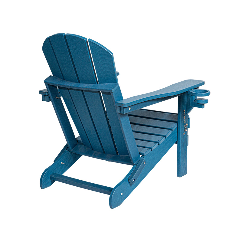 Paslanmaz Çelik Donanımlı Lacivert HDPE Adirondack Sandalye