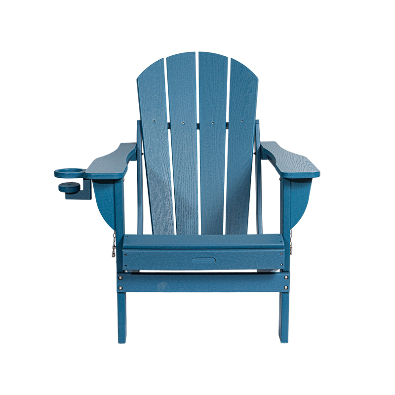 Paslanmaz Çelik Donanımlı Lacivert HDPE Adirondack Sandalye